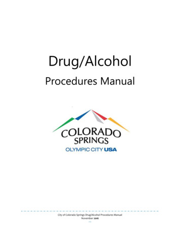 Drug/Alcohol Procedures Manual - Colorado Springs, Colorado