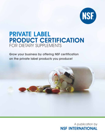 Private Label Product Certification
