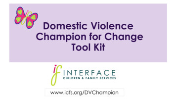 Domestic Violence Champion For Change Tool Kit