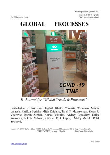 Global Processes (Miami. Fla.) Vol.3.November 2020. DOI: Http .