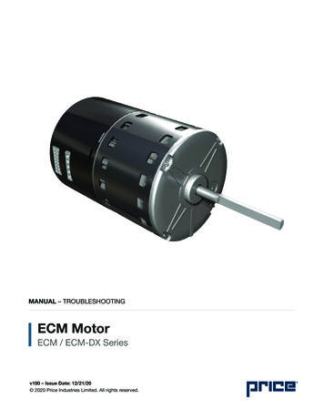 ECM Motor Troubleshooting Manual - Price Industries
