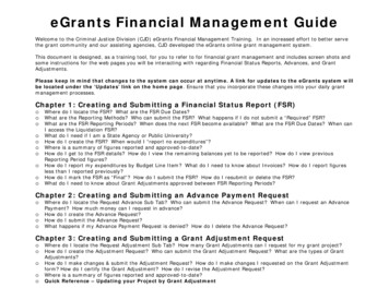 EGrants Financial Management Guide - Texas