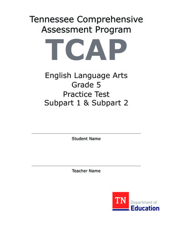 Tennessee Comprehensive Assessment Program TCAP - Claiborne County Schools