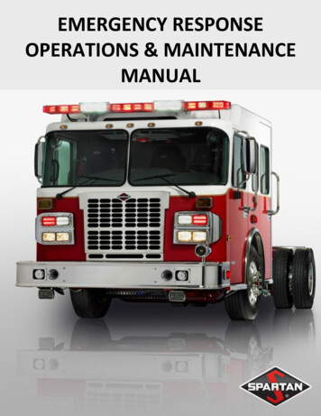 Emergency Response Operations & Maintenance Manual