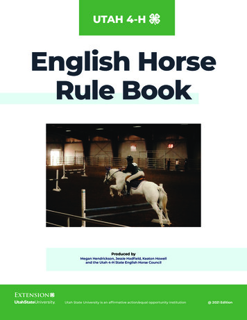 English Horse Rule Book - Utah State University
