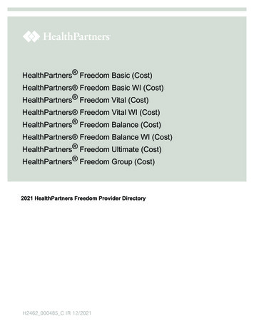 HealthPartners Freedom Provider Directorry