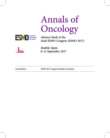 Annals Of Oncology - ESMO