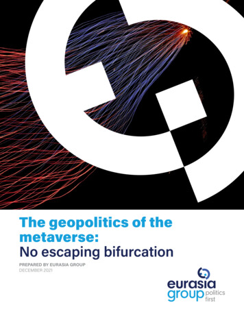 The Geopolitics Of The Metaverse: No Escaping Bifurcation