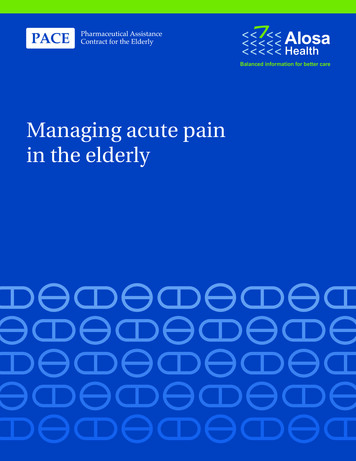 Managing Acute Pain In The Elderly - Alosa Health
