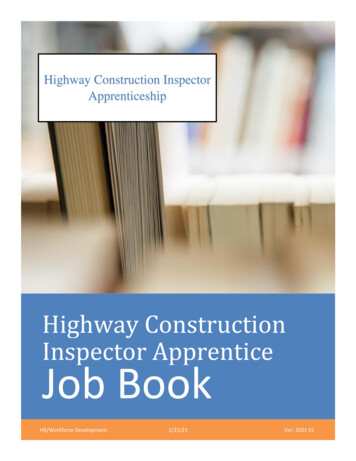 Highway Construction Inspector Apprentice Job Book