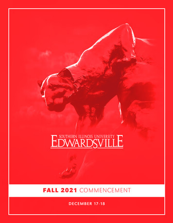 FALL 2021 COMMENCEMENT - Southern Illinois University Edwardsville