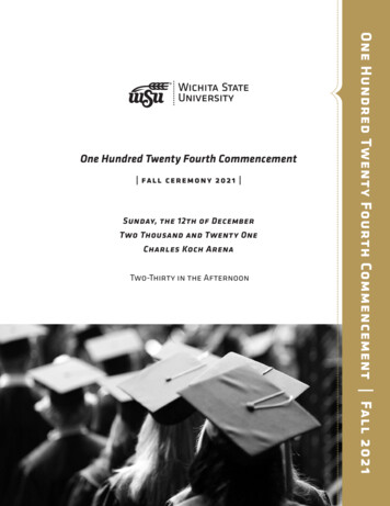 One Hundred Twenty Fourth Commencement - Wichita State University