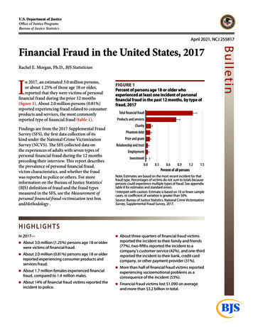 Financial Fraud In The United States, 2017 - Bureau Of Justice Statistics