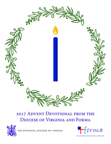 2017 Advent Devotional From The Diocese Of Virginia And Forma