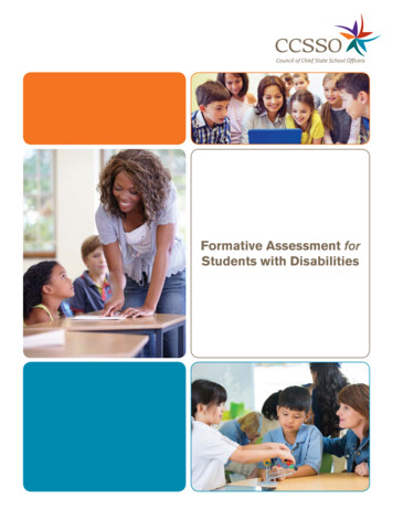Formative Assessment For Students With Disabilities - CCSSO