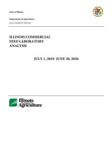 Illinois Commercial Feed Laboratory Analysis July 1, 2019- June 30, 2020
