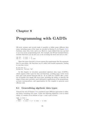 Programming With GADTs - University Of Cambridge