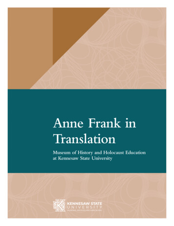 Anne Frank In Translation