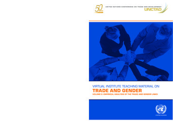 Virtual Trade And Gender Institute - Unctad
