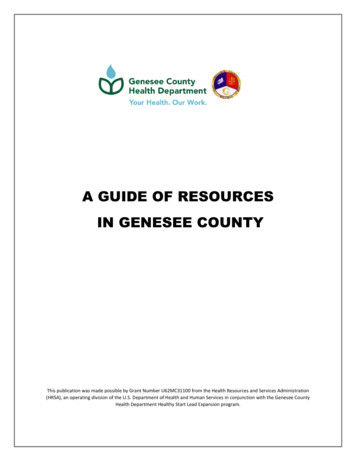 A Guide To Services In Genesee County - Gchd.us