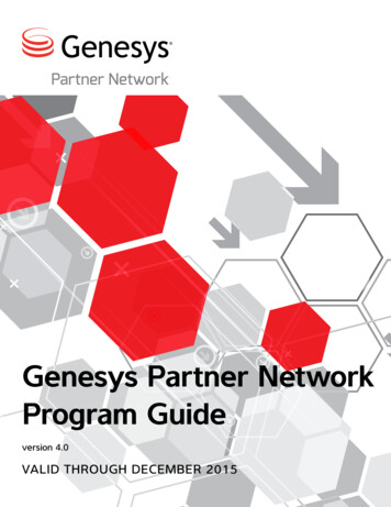 Genesys Partner Network Program Guide