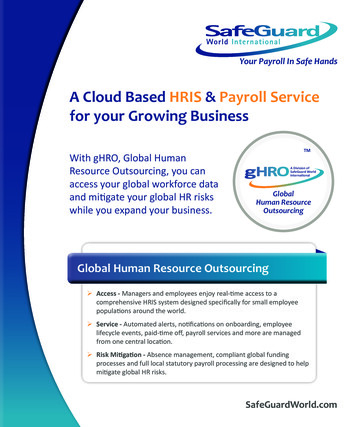 A Cloud Based HRIS & Payroll Service For Your Growing Business