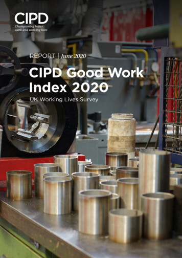 CIPD Good Work Index 2020 Report