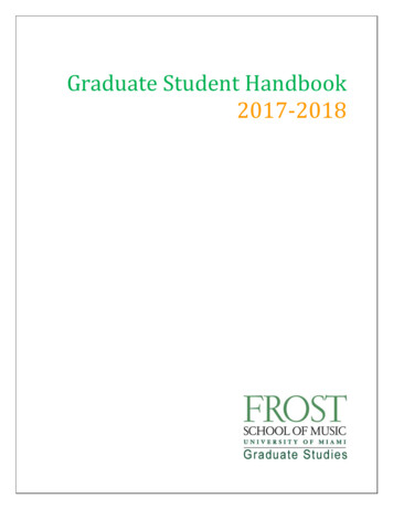 Graduate Studies Handbook - Miami