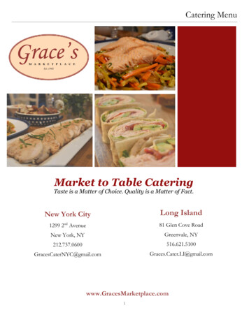 Catering Menu - Graces Marketplace