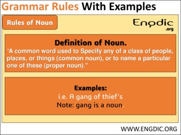 Grammar Rules With Examples - EngDic