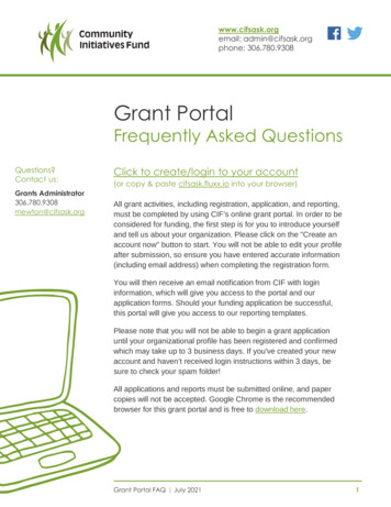 Grant Portal - Cifsask 