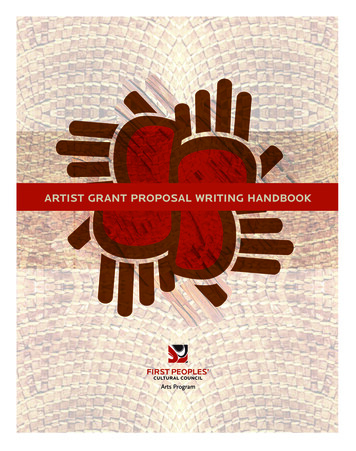GRANT PROPOSAL WRITING HANDBOOK - First Peoples Cultural Council