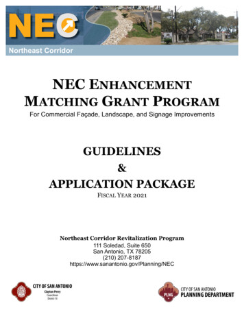 NEC ENHANCEMENT ATCHING GRANT PROGRAM - San Antonio