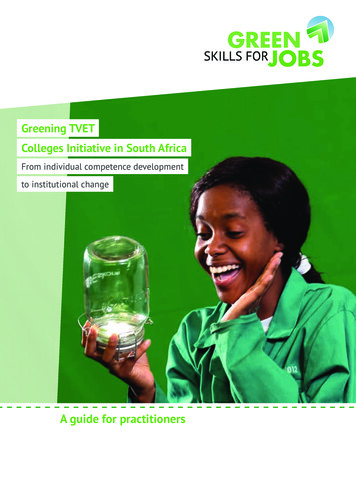 Greening TVET Colleges Initiative In South Africa