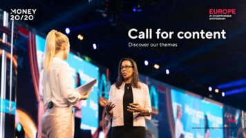 Call For Content - Money20/20