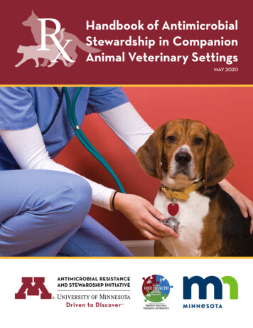 Handbook Of Antimicrobial Stewardship In Companion Animal Veterinary .