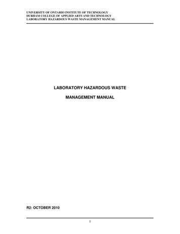Laboratory Hazardous Waste Management Manual