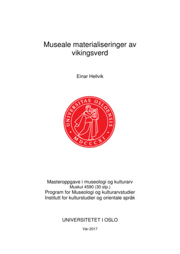 Museale Materialiseringer Av Vikingsverd