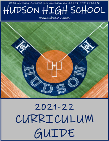 2021-22 CURRICULUM GUIDE - Hudson.k12.oh.us
