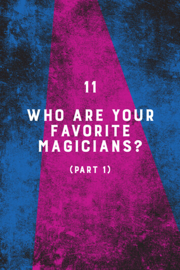 11 Who Are Your Favorite Magicians?