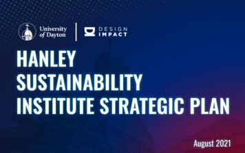 Institute Strategic Plan Sustainability Hanley