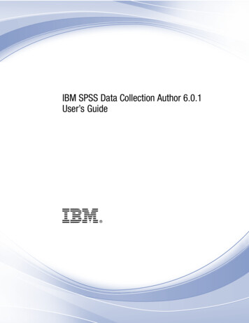IBM SPSS Data Collection Author 6.0.1 User's Guide - PMTUTOR