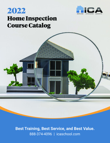 Home Inspection Course Catalog