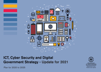 ICT, Cyber Security And Digital Government Strategy 2020 To 2025 Update .