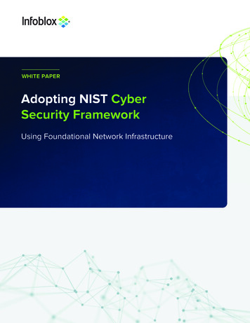 Adopting NIST Cyber Security Framework - Infoblox
