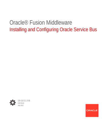 Installing And Configuring Oracle Service Bus