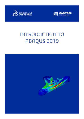 Introduction To Abaqus 2019 - Cadtech