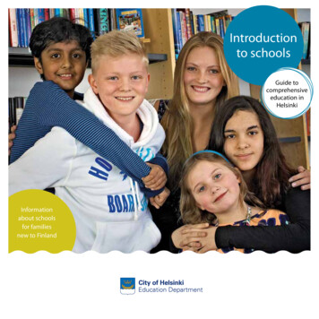 Introduction To Schools - Helsingin Kaupunki