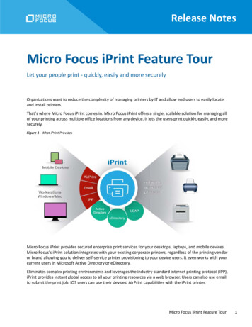 Micro Focus IPrint Feature Tour