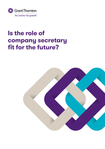 Is The Role Of Company Secretary Fit For The Future? - Grant Thornton